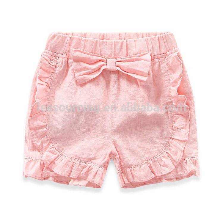 High reputation Cotton-padded Trousers - Wholesale Custom Summer Spandex Cotton Kids Shorts Girl Ruffle Shorts – LeeSourcing