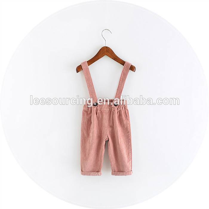 New style pants for kids corduroy overalls long trousers wholesale for girls