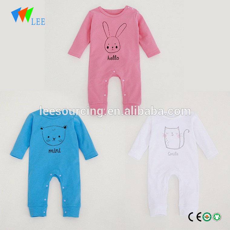 Wholesale comfortable baby clothing long sleeve cotton baby pajamas