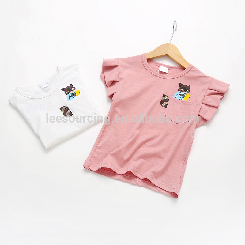 Wholesale t shirt short sleeve for kids 100% premium cotton girl tee shirts