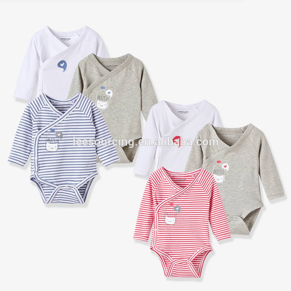 High quality patterns long sleeve baby clothes bodysuit