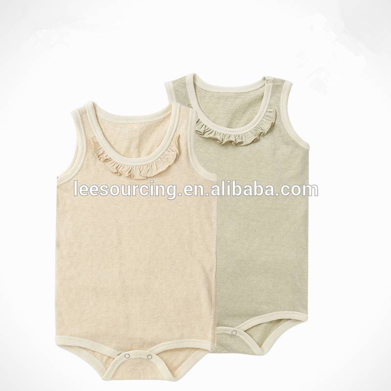 Commercio all'ingrosso dei ragazzi delle neonate Unisex Plain Organic Cotton Vest Body
