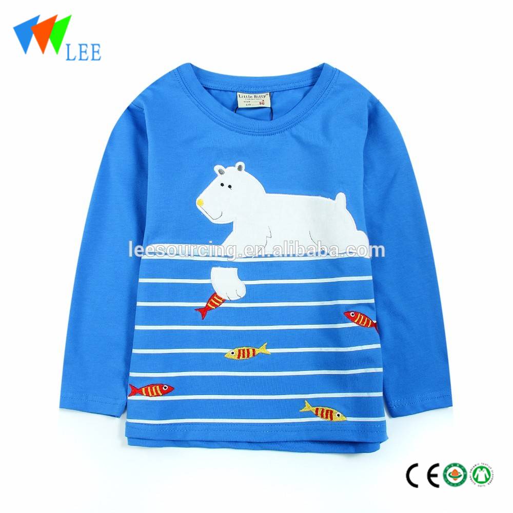 children fashion outwear long sleeve embroidery pattern cotton sweatshirts