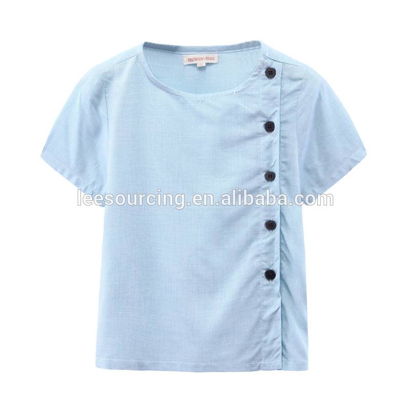 100% cotton unique design summer newest kid boy blank shirt