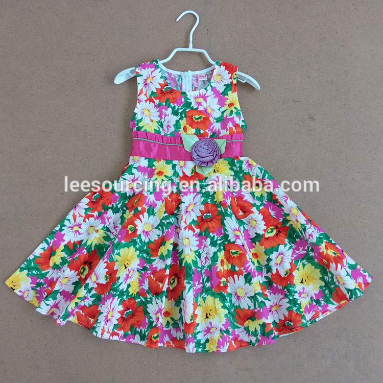Direct sale girl dress 2-6 years Baby girl flower dress children frocks designs latest