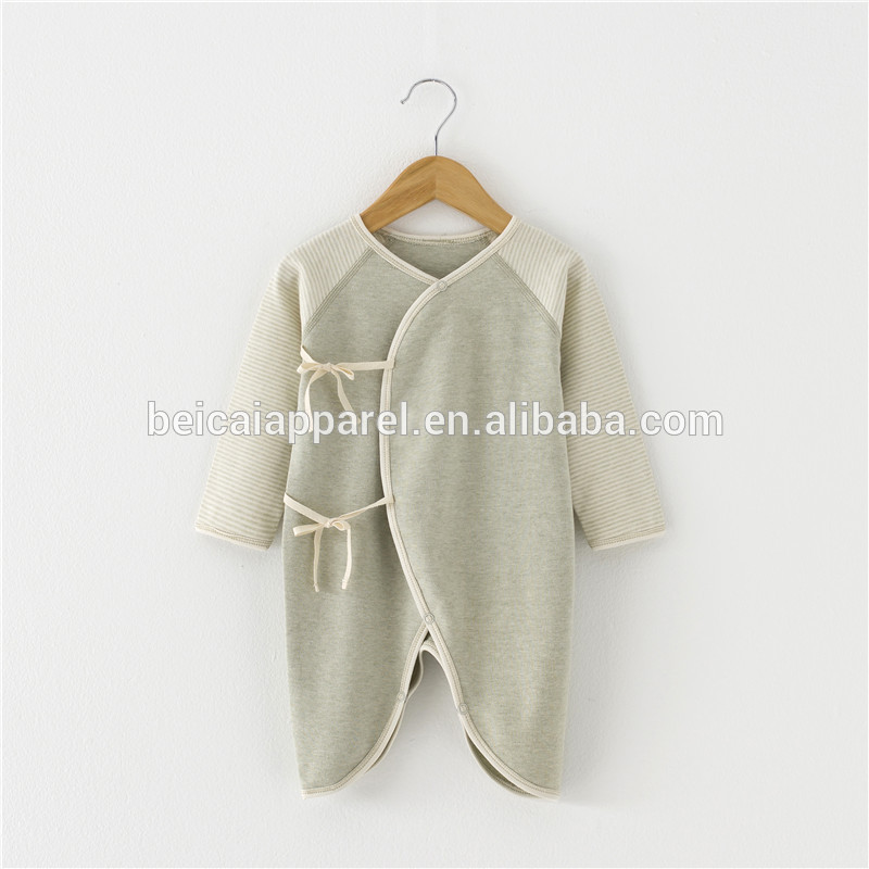 Wholesale long sleeves baby bodysuit organic cotton baby clothes