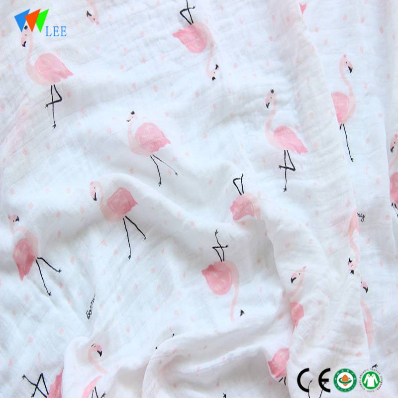 New style and  fashionable newborn baby bamboo fiber printing soft and high quality   blanket