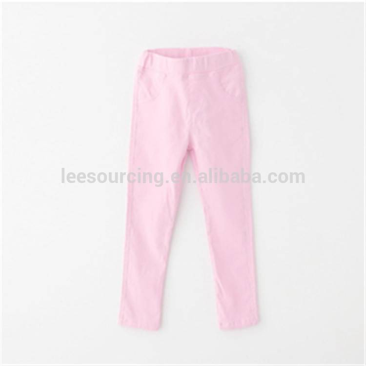 Wholesale cotton candy color denim kids clothing children girl leggings