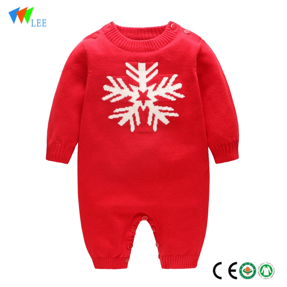 wholesale hot sale red baby clothing romper long-sleeved comfortable baby rompers wholesale baby clothes