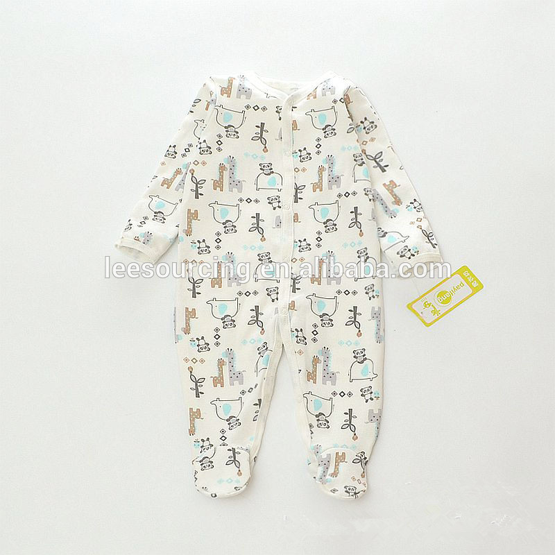 Graphic sleep set footed one-piece cotton baby clothes pajamas baby layette