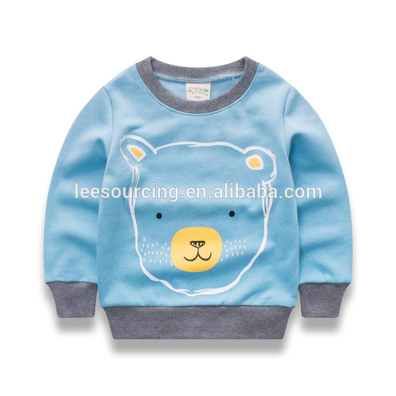 Wholesale custom made baby boys long sleeve cotton sweatshirt