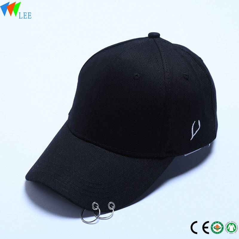 100% cotton custom high quality baseball cap closed back