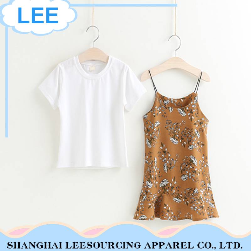 Vysoce kvalitní Krásné letní šaty krátké košile šaty šifónové dívky šaty