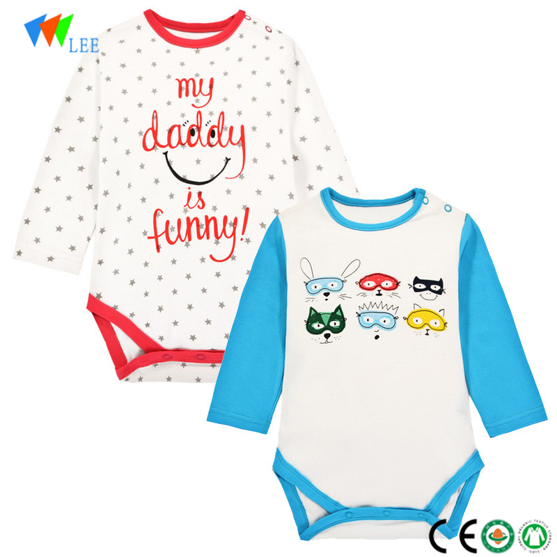 wholesale new design baby clothes cartoon 100% cotton onesie newborn baby body romper