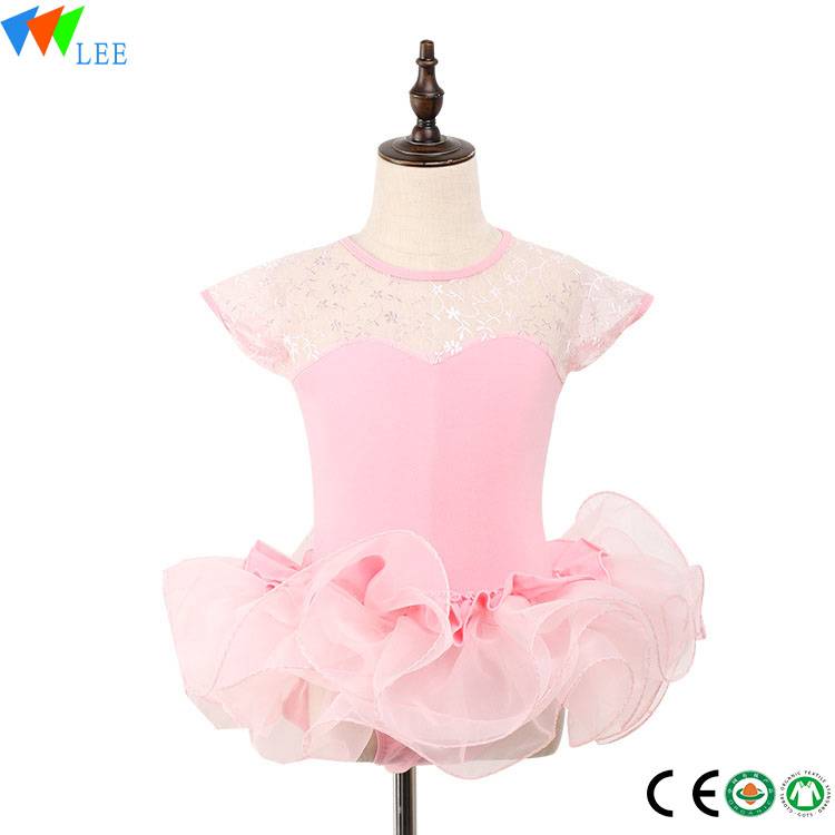 New 2018 Hot ins girls cotton flower lace tutu dress princess dresses for baby