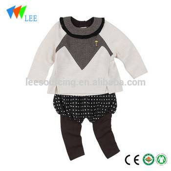Mode Mädchen Babypuppe oben mit PP Hosen Großhandel Kinder Kleidung Lieferanten gesetzt China