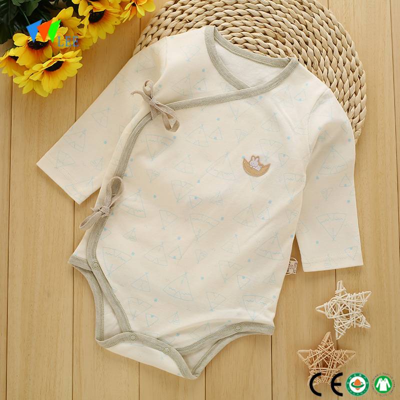 wholesale fashion design baby clothes long sleeve thickening organic cotton baby rompers