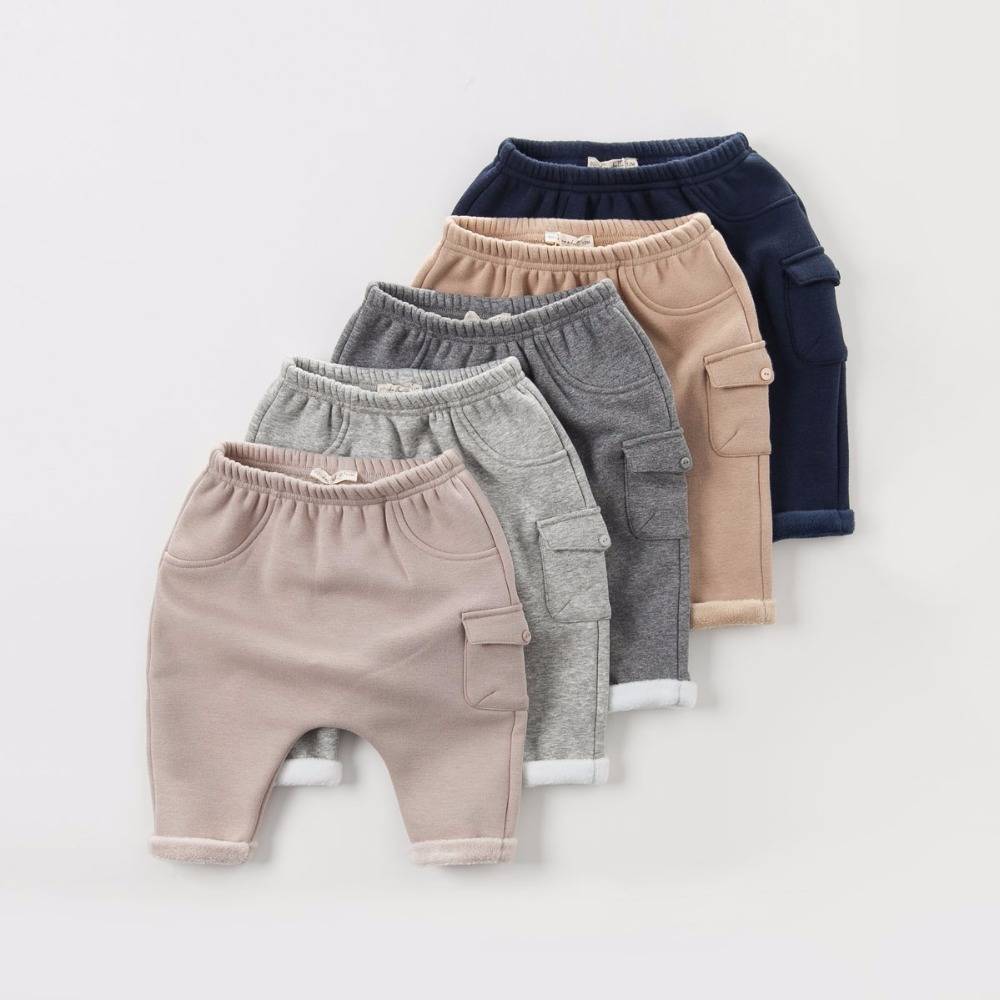 Wholesale solid color knitted kids girls long trousers pants