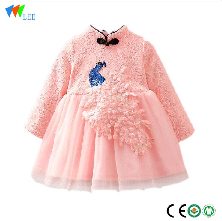 Wholesale 3 year old angel kids one-piece 100% cotton dress