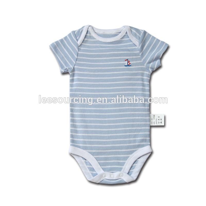 Wholesale summer fashion cotton stripe baby carters bodysuit