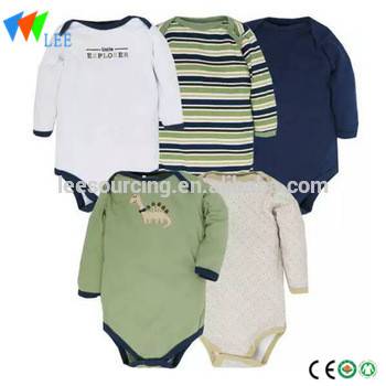 Wholesale 100% Soft Cotton Overall Bodysuit Boutique Baby Boy Romper