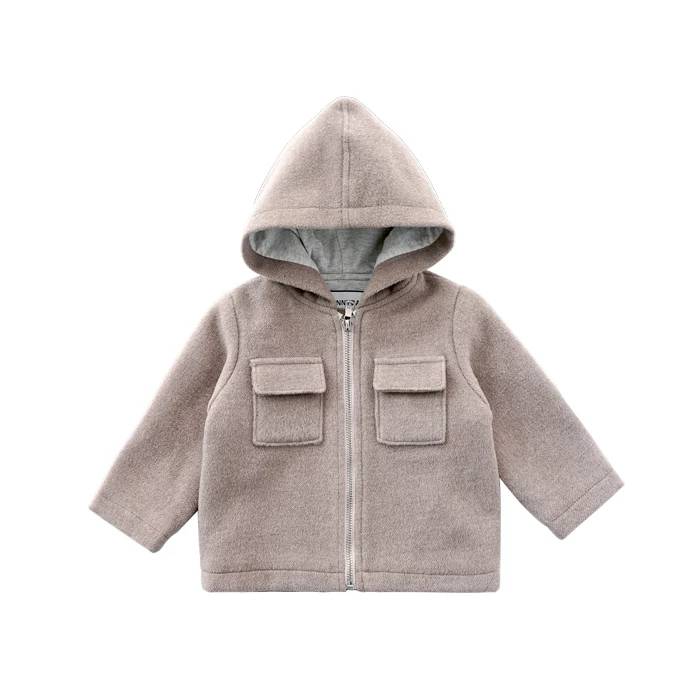 wholesale kids hoodies baby winter cute suede fabric coat
