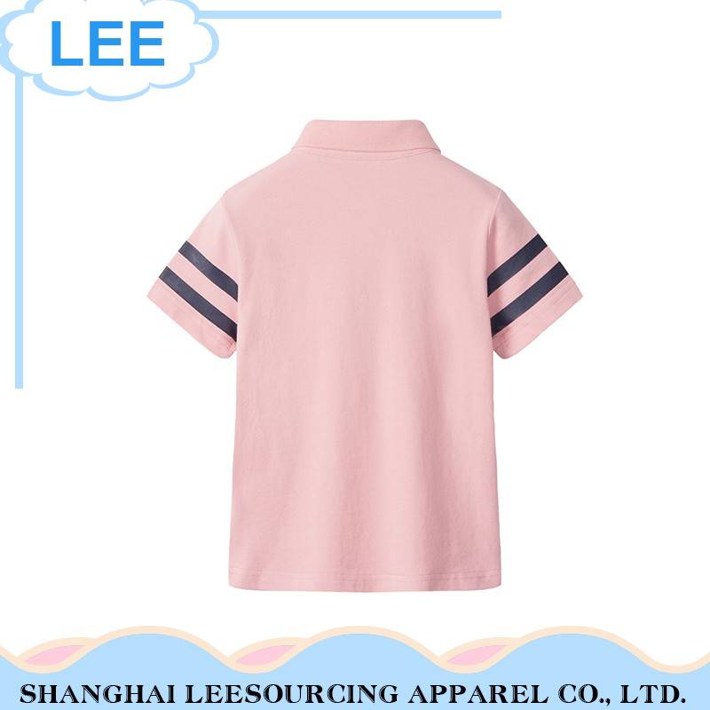 Manufacturer for Baby Clothes Set Clothing - Logo Custom Custom Printed Pink Children Girls Cotton T-Shirts – LeeSourcing