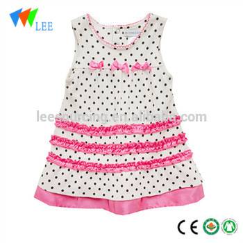 Baby dress new style sleeveless floral printed A line designs girls dress apparel manufacture wholesale
