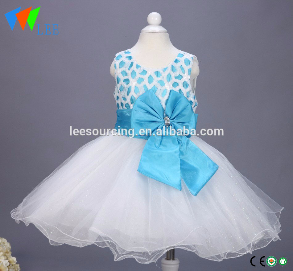 Мода бутик памук декоративни цвет за деца партија фустан