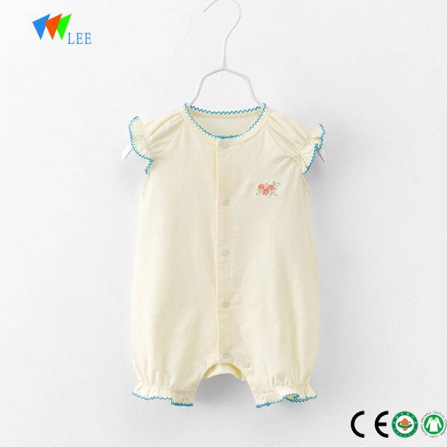 wholesale fashion organic cotton plain baby clothes romper