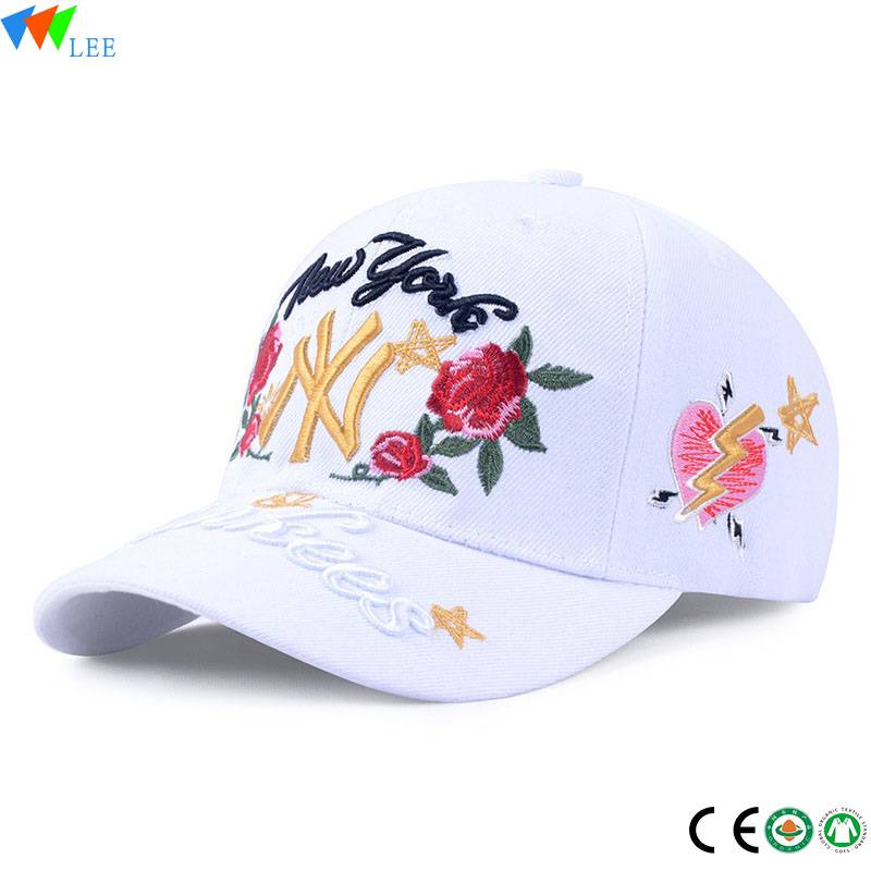Personality beautiful flower baseball cap logo embroidery baseball cap