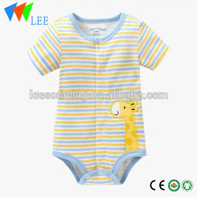 new born baby rompers stripe animals pattern kids infants one-piece jumpsuit