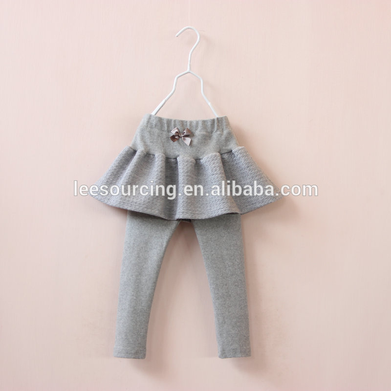 Wholesale winter kids ruffle pants cotton fashion baby girl leggings keep warm