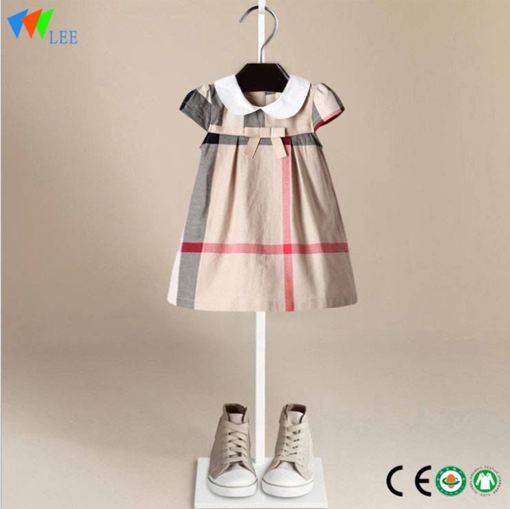 Popular desgin cheaper price good quality baby girl poplin cotton dress