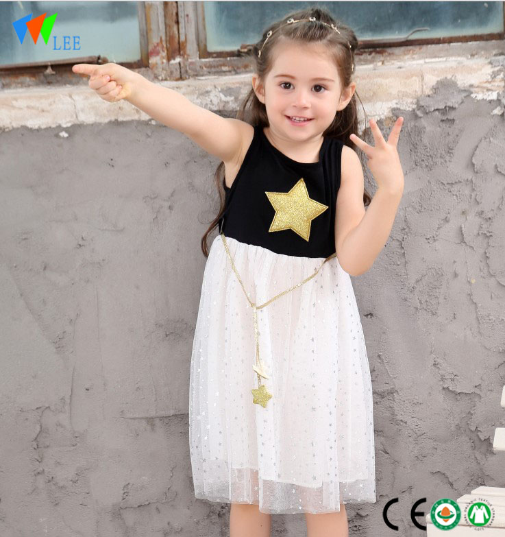 Summer style high quality hotsale 100% cotton baby dress new style
