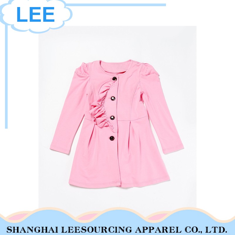 New Design Eco-Friendly Pink Outwear Baby Girl Coat
