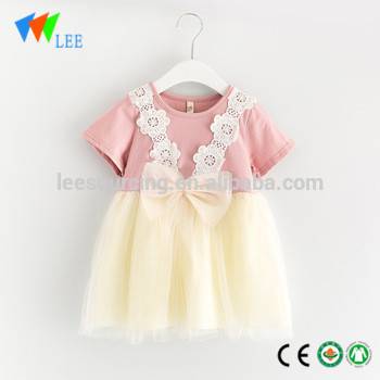Borong musim panas pakaian gadis percetakan kapas kanak-kanak pakaian