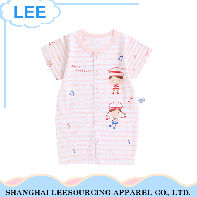 Factory Cheap Hot Printing Underwear Boy - Soft Material Short Sleeve Bamboo Fiber Baby Romper – LeeSourcing