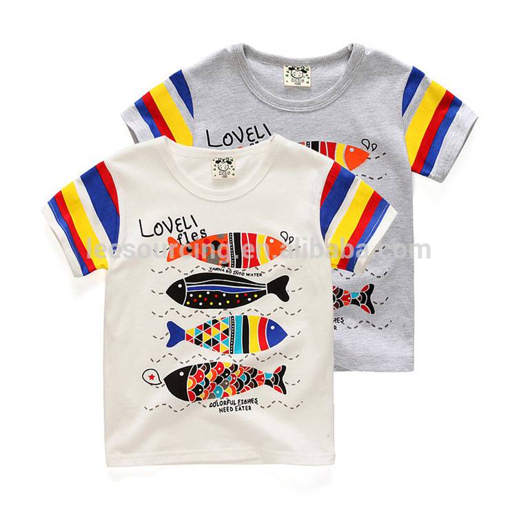 Newly Arrival Infants Lovely T-shirt - Custom Logo Printing 100% Cotton Kids Top Fashion Boys Round Hem T shirt – LeeSourcing