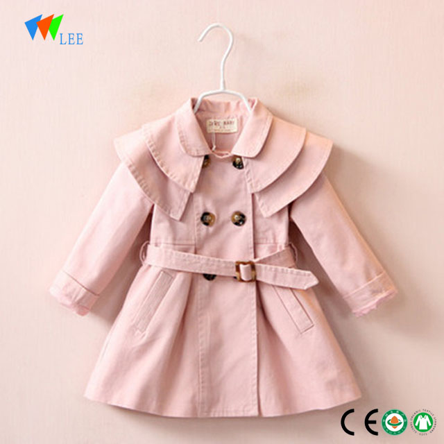 wholesale kid girls new design long coat