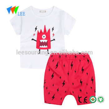 Boys Monster T Shirt With Bottoms 2 Pcs Kids Summer Clothes Sets