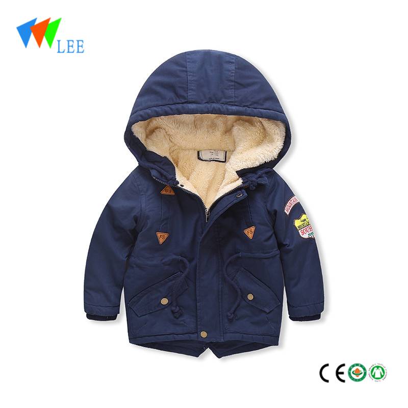chaquetas de invierno con capucha niños personalizados muchacho de alta calidad