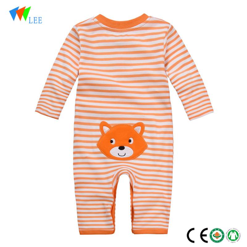 на едро нова мода бебешки дрехи 3/4 ръкав бебе сладко onesie високо качество се продават добре на животните гащеризон