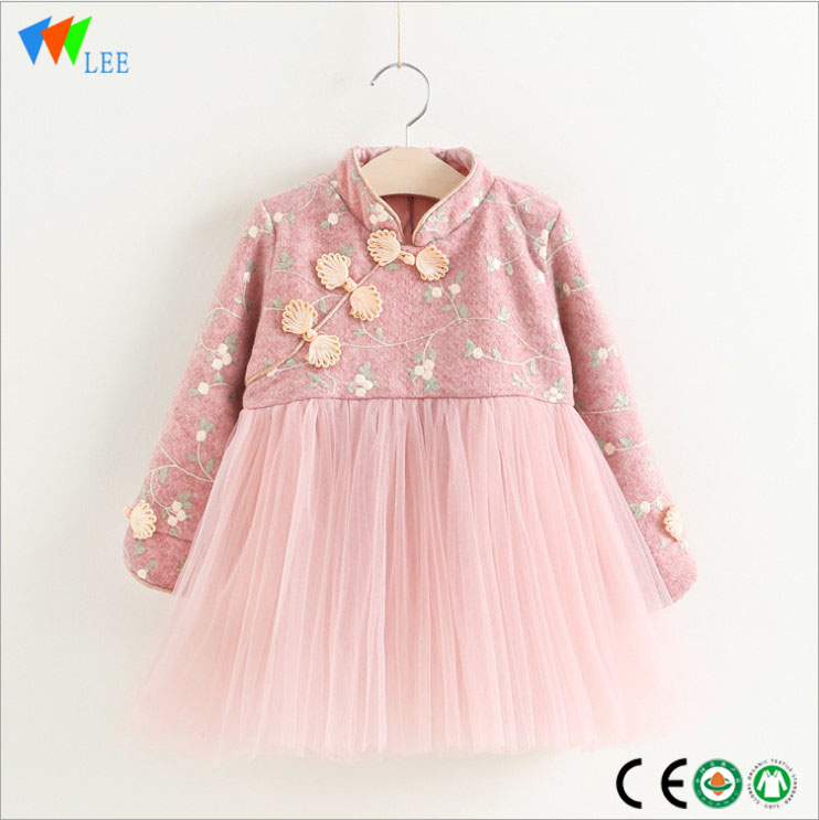 100% cotton 1year baby girl dress angel cotton princess dress