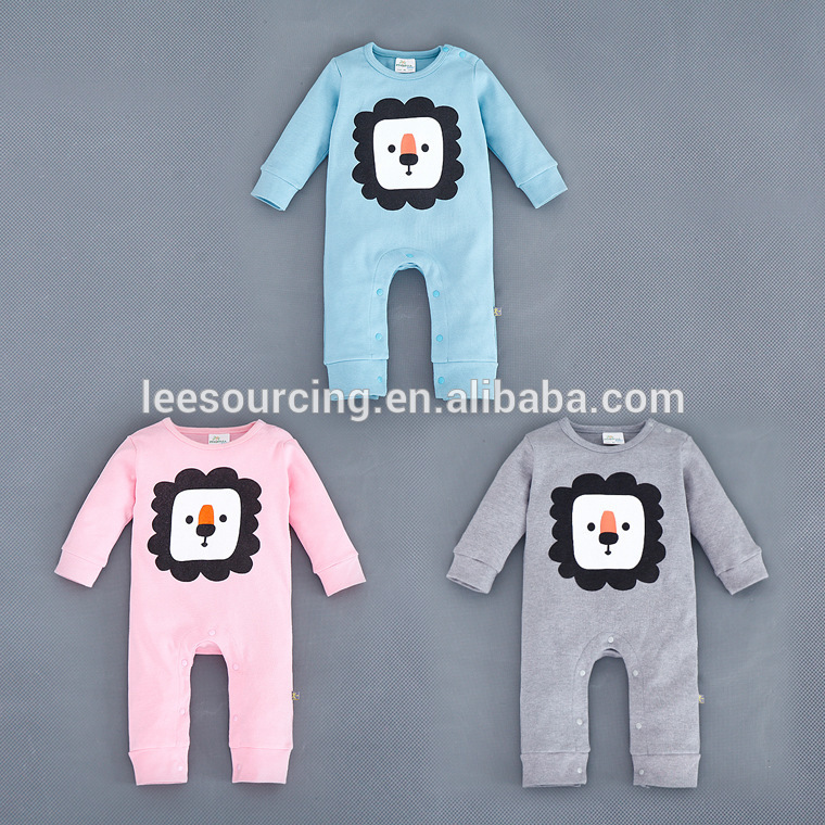 Long sleeve animal pattern wholesale baby knitted romper