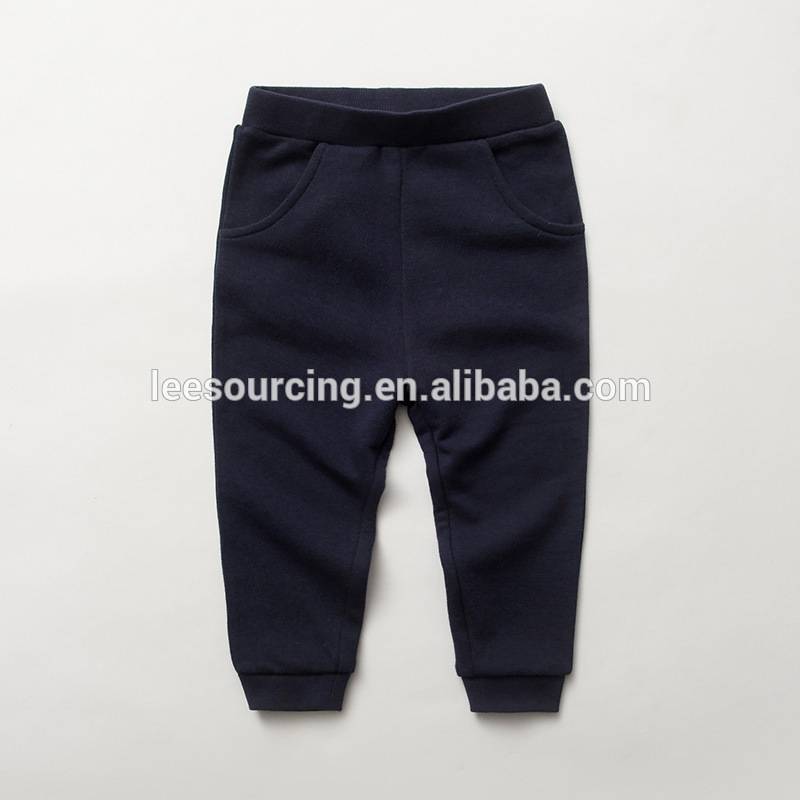 Wholesale solid color soft knitted baby boy pants