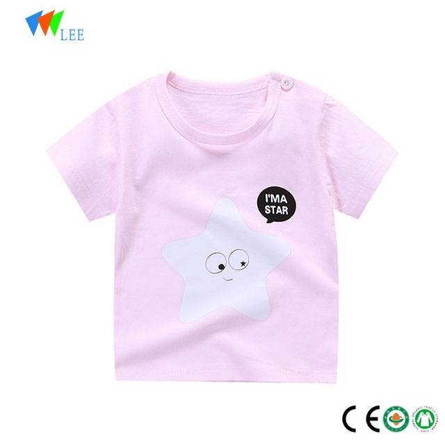 wholesale baby girl kids sweet cotton cartoon t-shirt