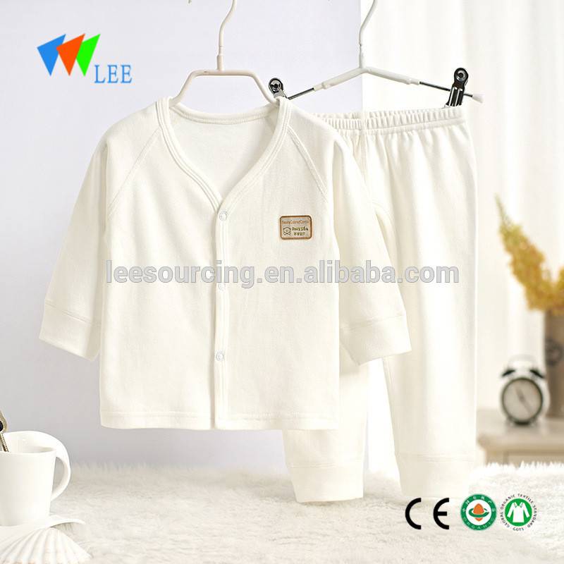 hot sale lovely organic cotton baby clothes wholesale infant clothing set