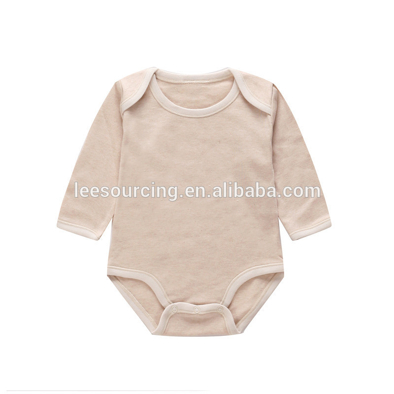 Factory For Custom Made - Hot sale long sleeve blank organic cotton baby bodysuit – LeeSourcing