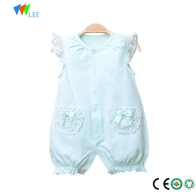 wholesale soft organic cotton newborn baby clothes romper